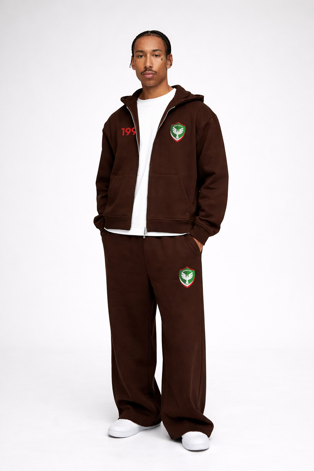Amed SK Oversized Zipper Mocha Brown