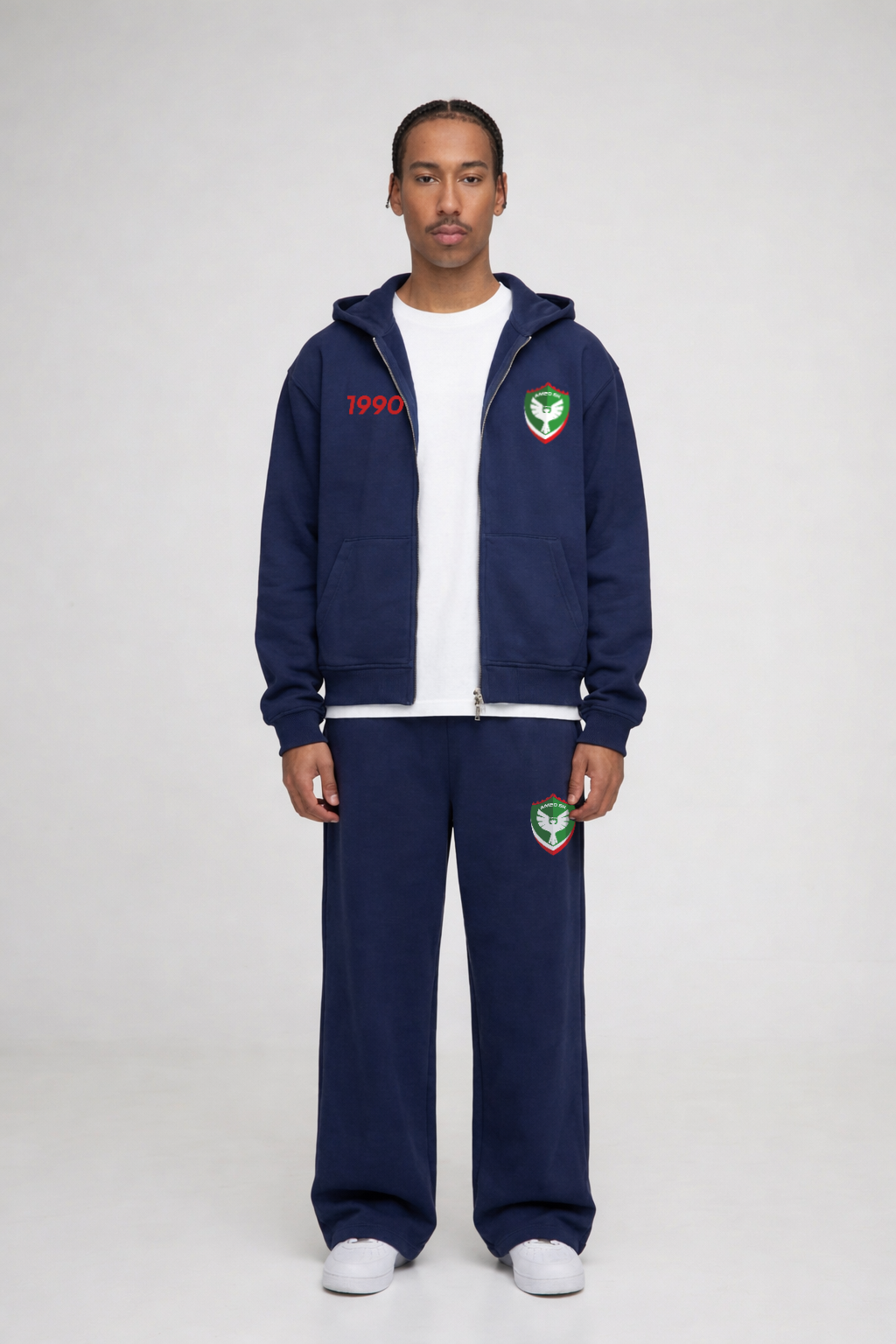 Amed SK Oversized Zipper Navy Blue