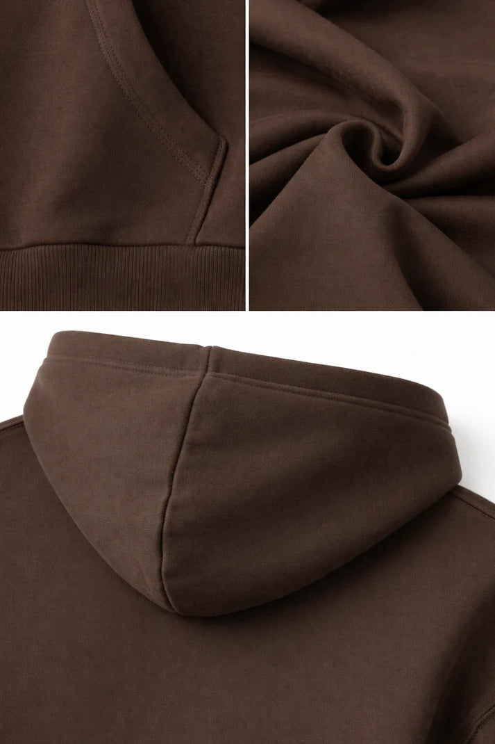 Aslan Oversized Zipper Mocha Brown