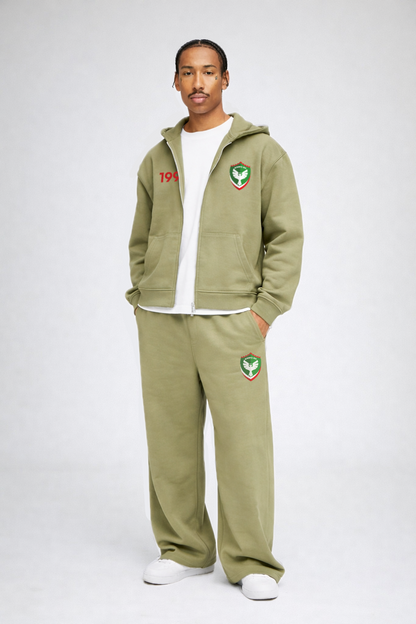 Amed SK Oversized Zipper Olive