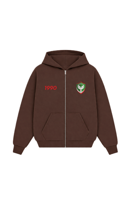 Amed SK Oversized Zipper Mocha Brown