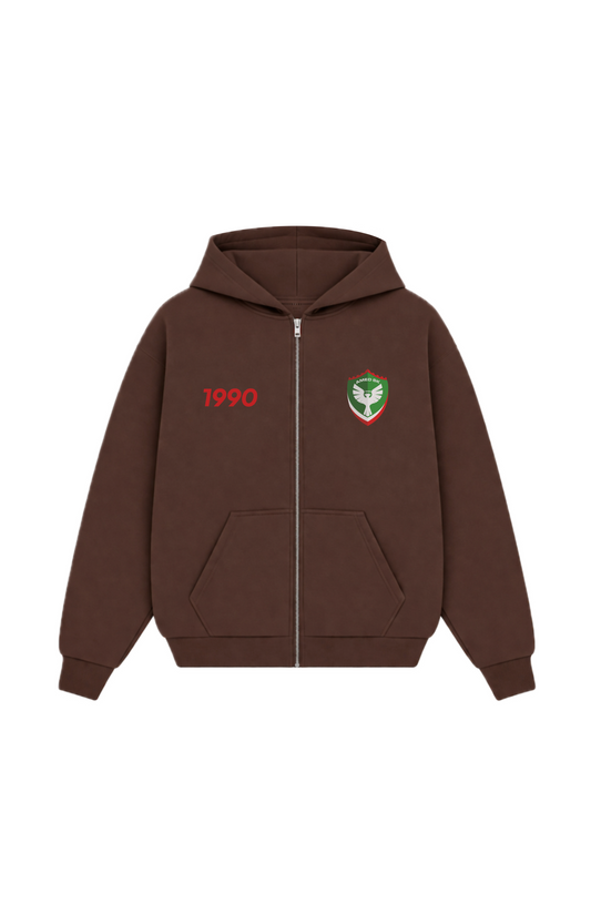 Amed SK Oversized Zipper Mocha Brown