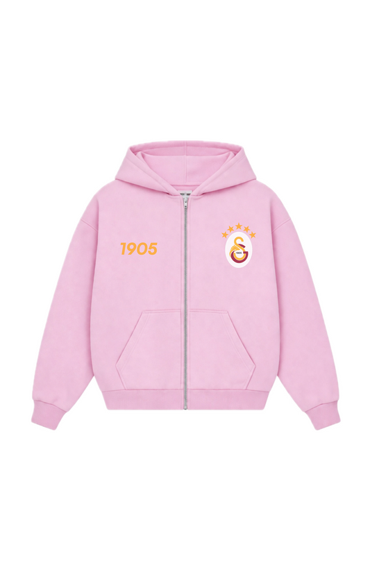 Aslan Oversized Zipper Baby Pink