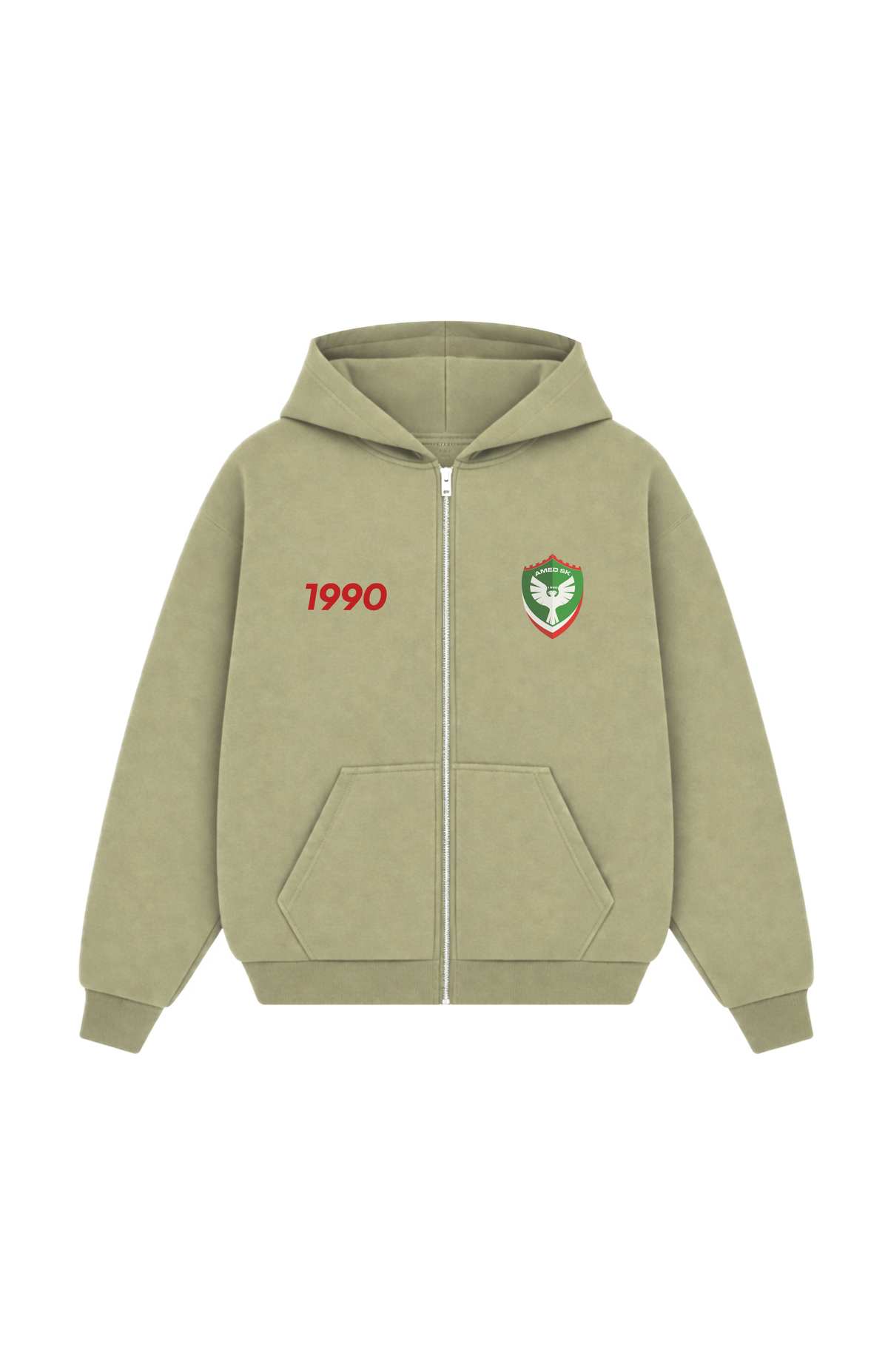Amed SK Oversized Zipper Olive