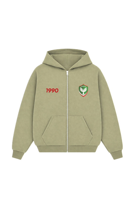 Amed SK Oversized Zipper Olive