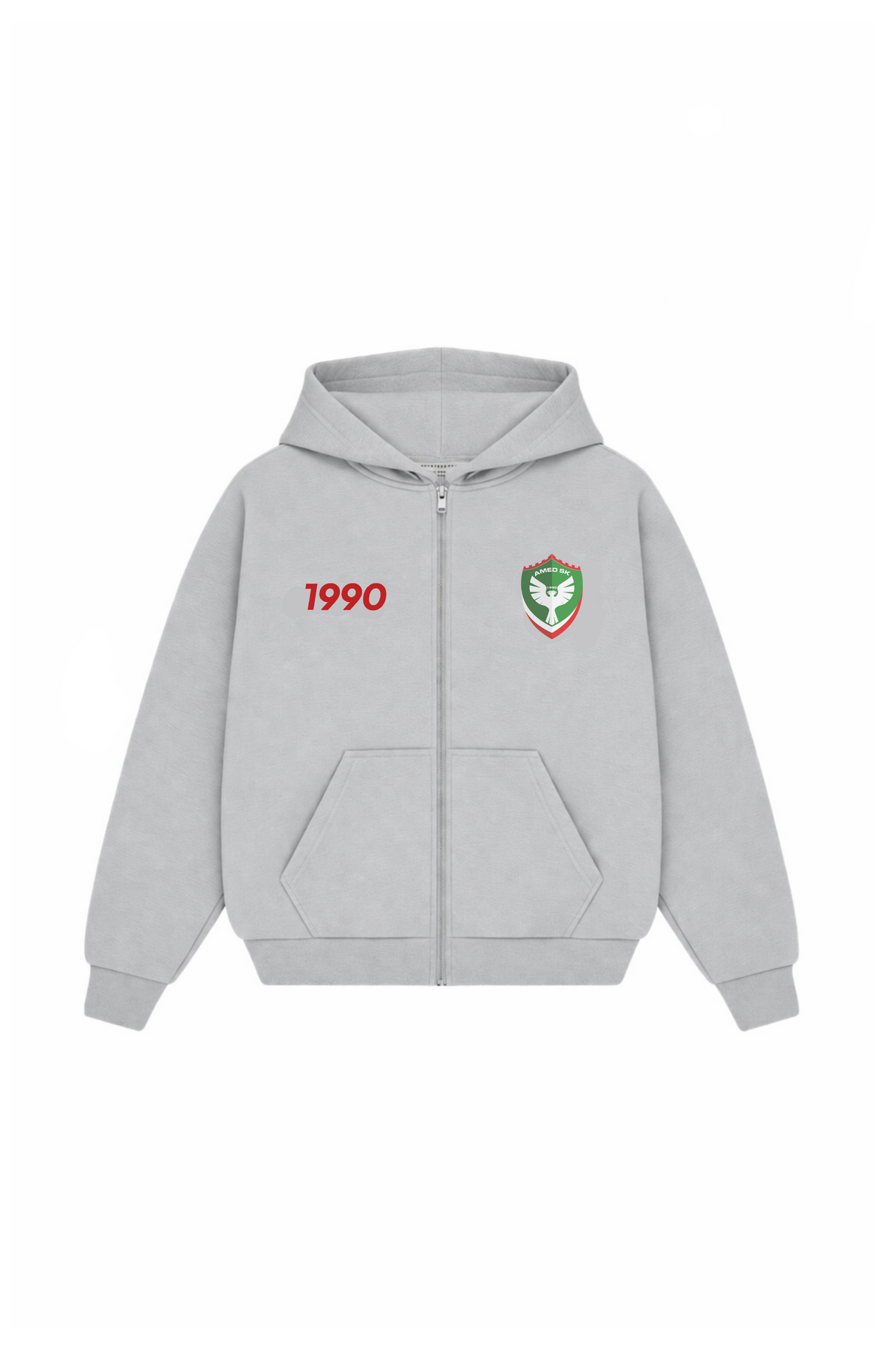 Amed SK Oversized Zipper Stone Grey