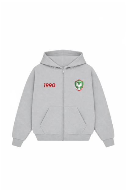 Amed SK Oversized Zipper Stone Grey