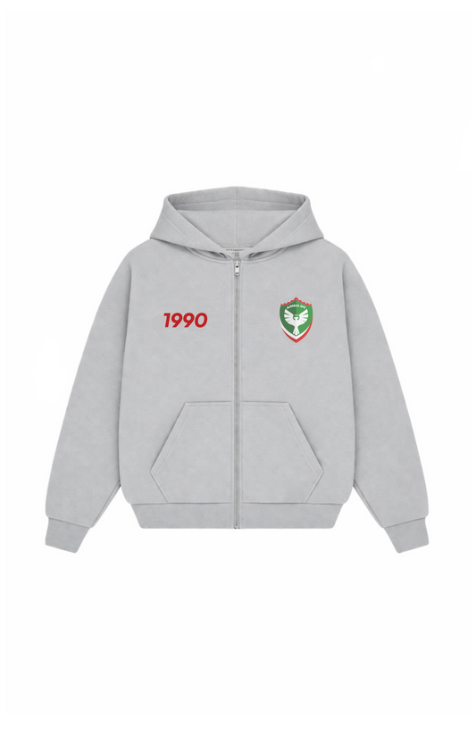 Amed SK Oversized Zipper Stone Grey