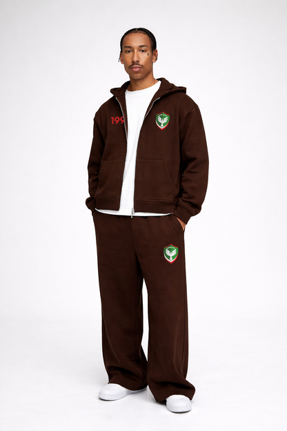 Amed SK Oversized Zipper Mocha Brown