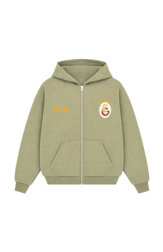 Aslan Oversized Zipper Olive