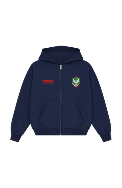 Amed SK Oversized Zipper Navy Blue