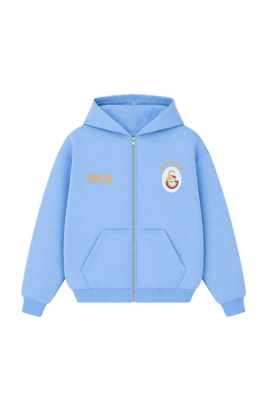 Aslan Oversized Zipper Baby Blue