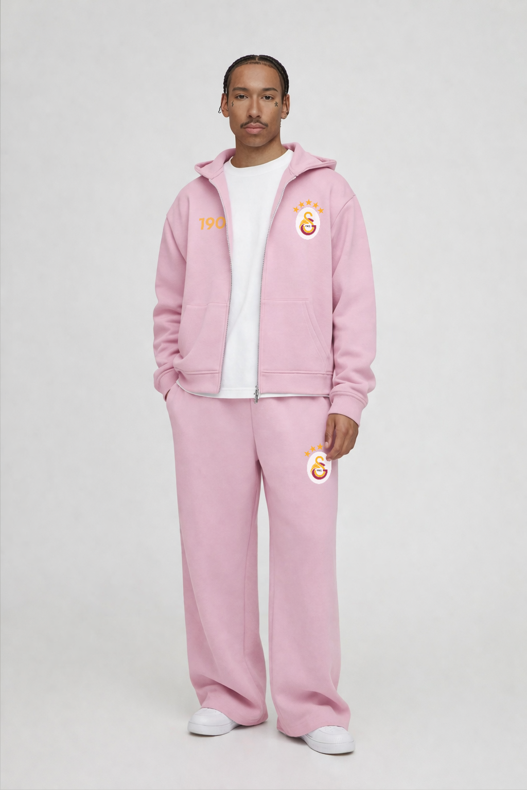 Aslan Oversized Zipper Baby Pink