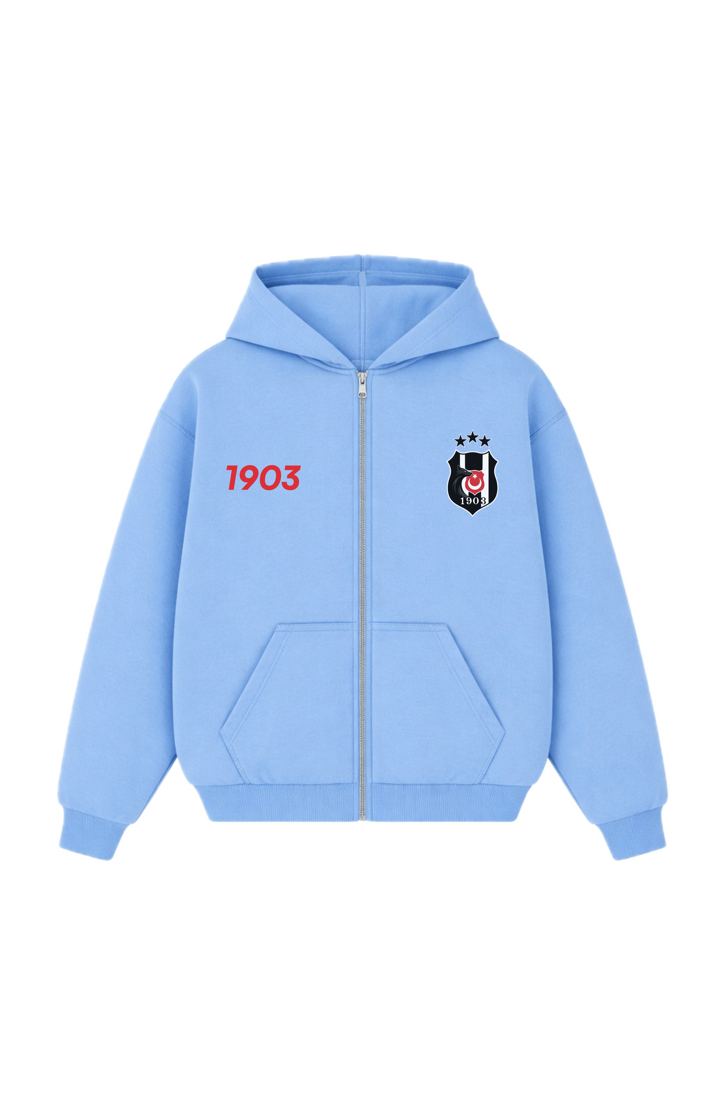 Kartal Oversized Zipper Baby blue