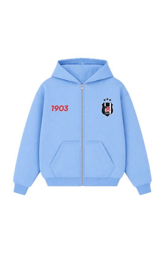 Kartal Oversized Zipper Baby blue