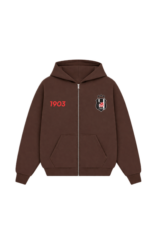 Kartal Oversized Zipper MOcha Brown