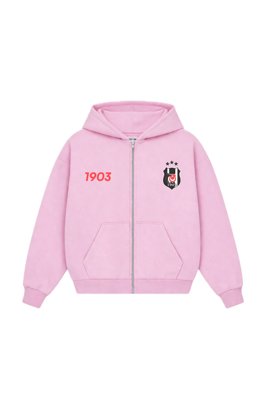 Kartal Oversized Zipper Baby Pink