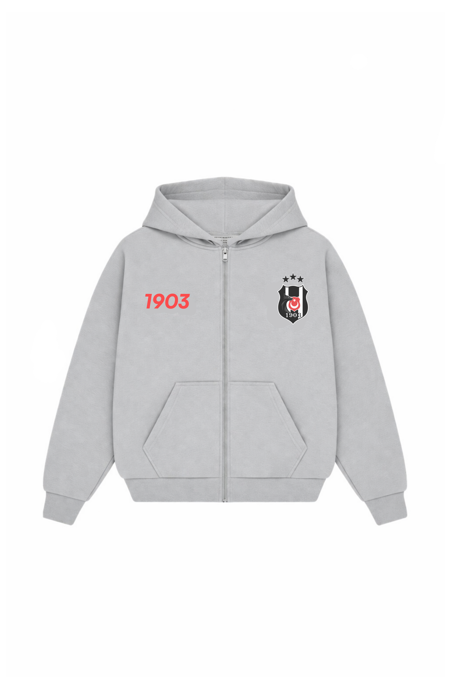 Kartal Oversized Zipper Stone Grey