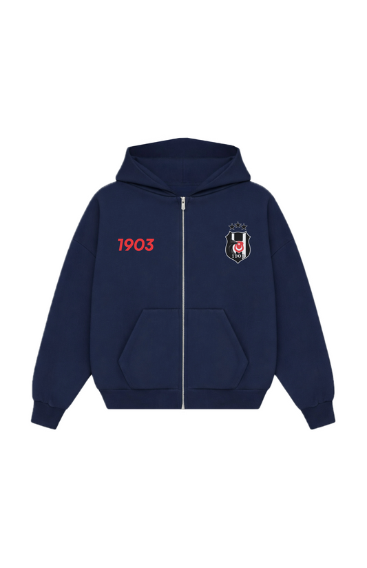 Kartal Oversized Zipper Navy Blue