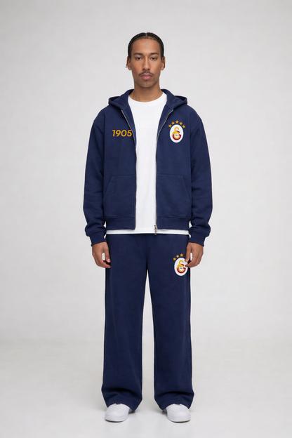 Aslan Oversized Zipper Navy Blue