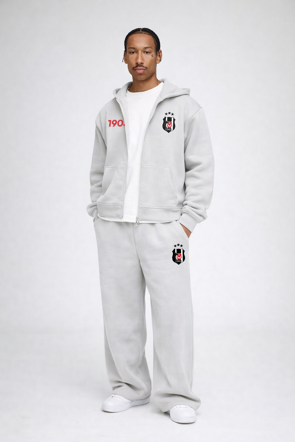 Kartal Oversized Zipper Stone Grey