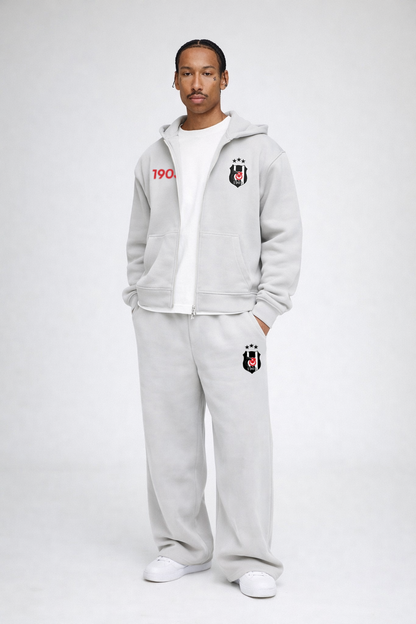 Kartal Oversized Zipper Stone Grey