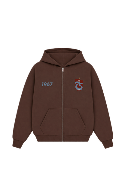 FIRTINA Oversized Zipper Mocha Brown