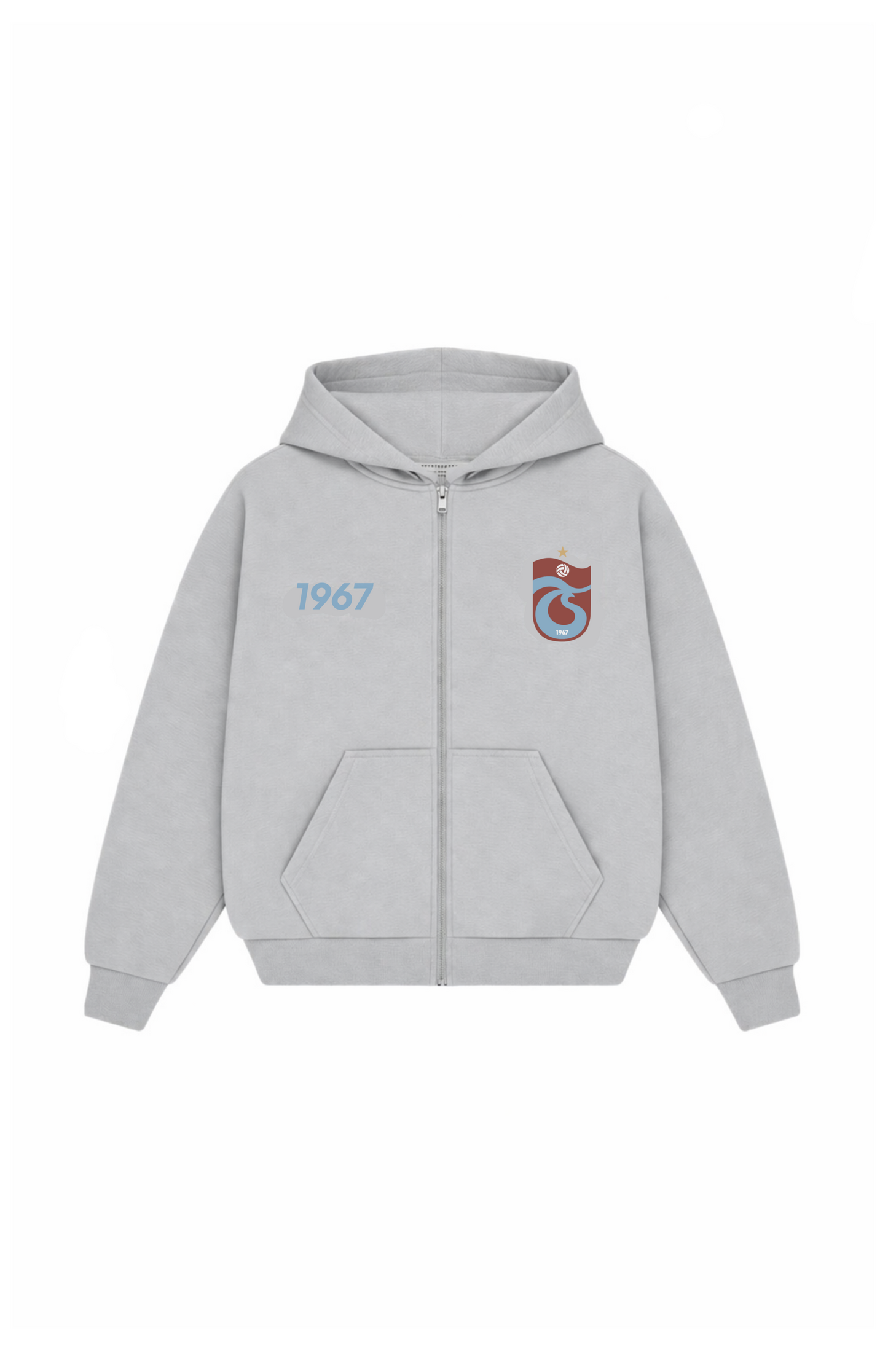 FIRTINA Oversized zipper Stone Grey