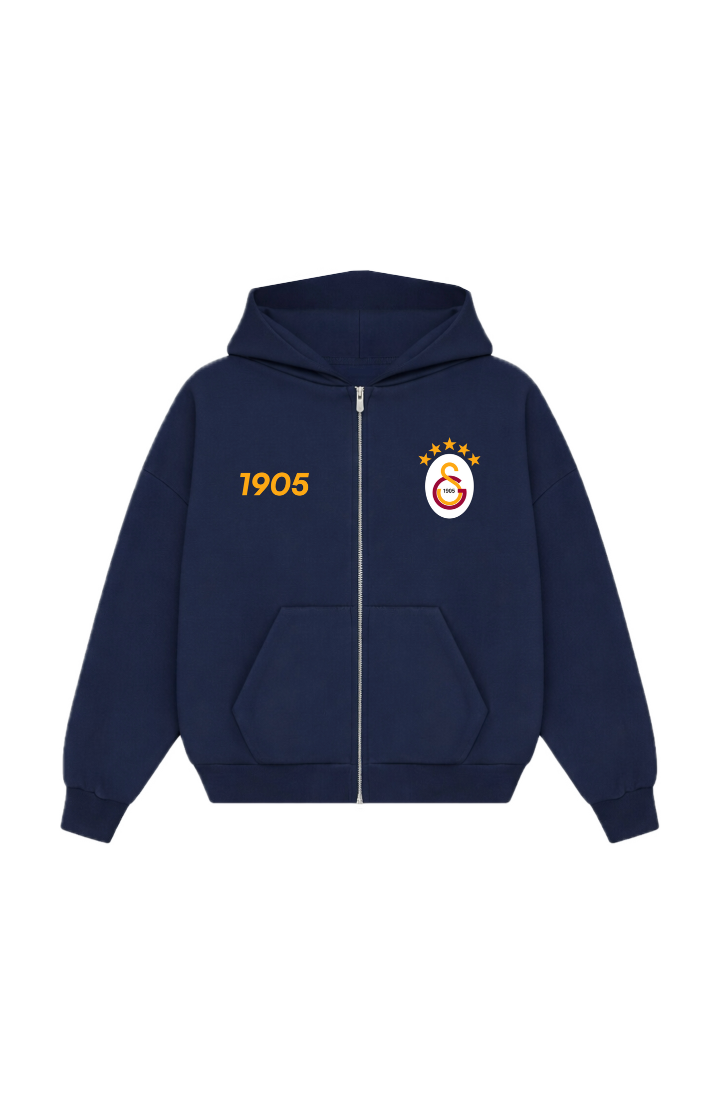Aslan Oversized Zipper Navy Blue