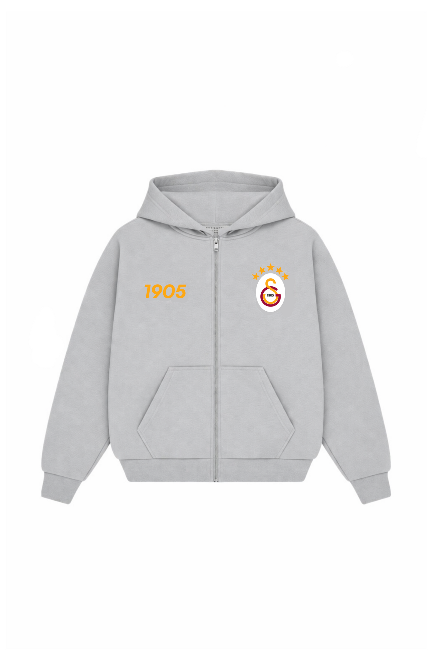 Aslan Oversized Zipper Stone Grey