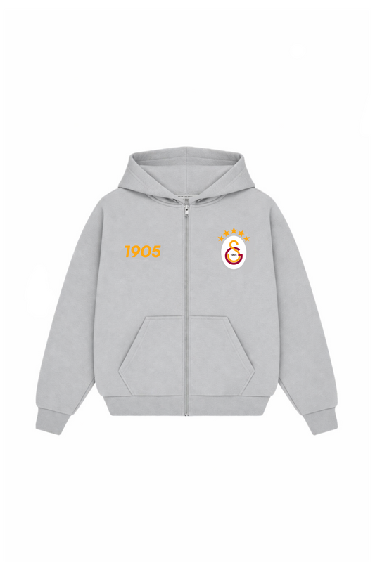 Aslan Oversized Zipper Stone Grey
