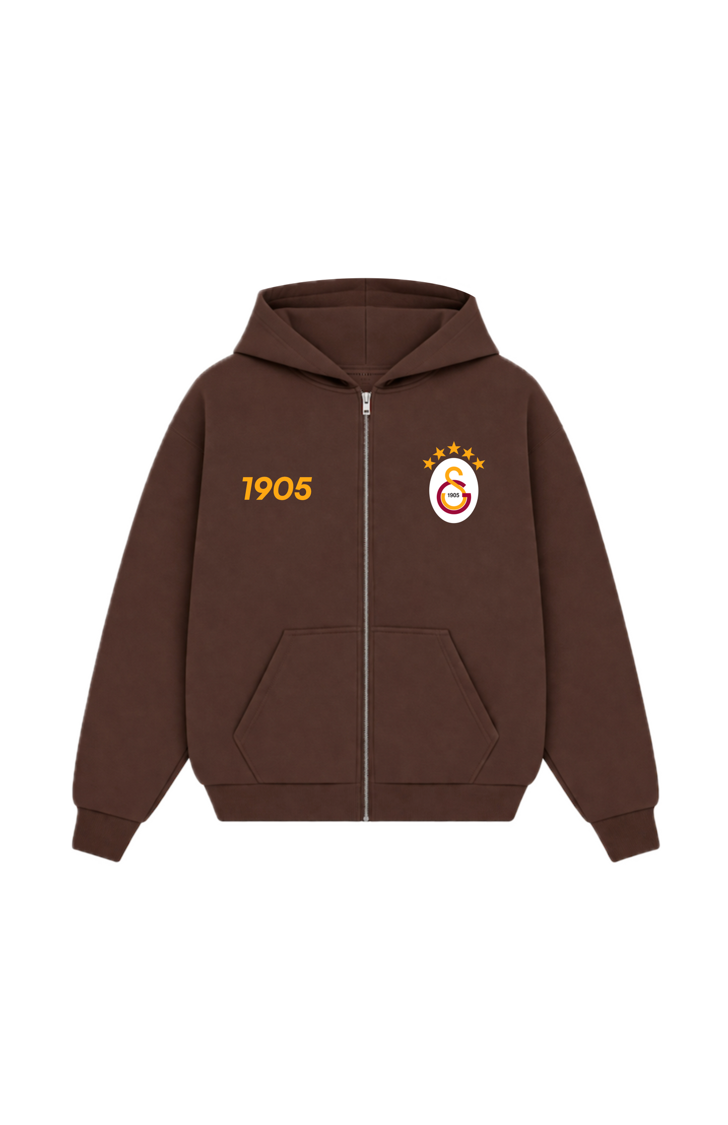 Aslan Oversized Zipper Mocha Brown