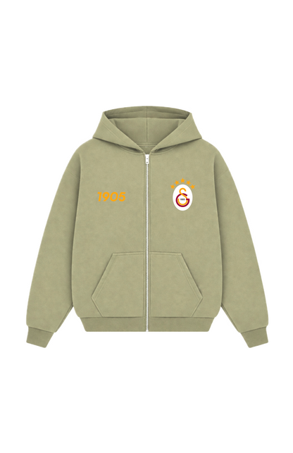 Aslan Oversized Zipper Olive