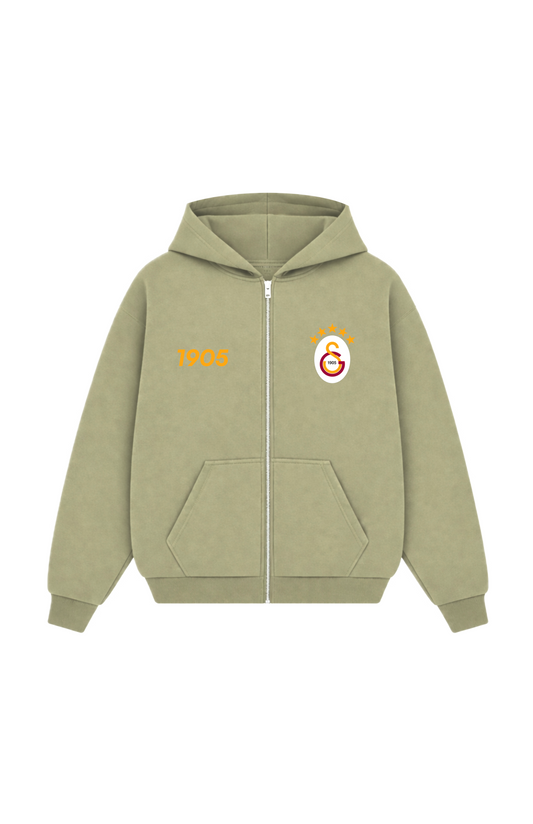 Aslan Oversized Zipper Olive
