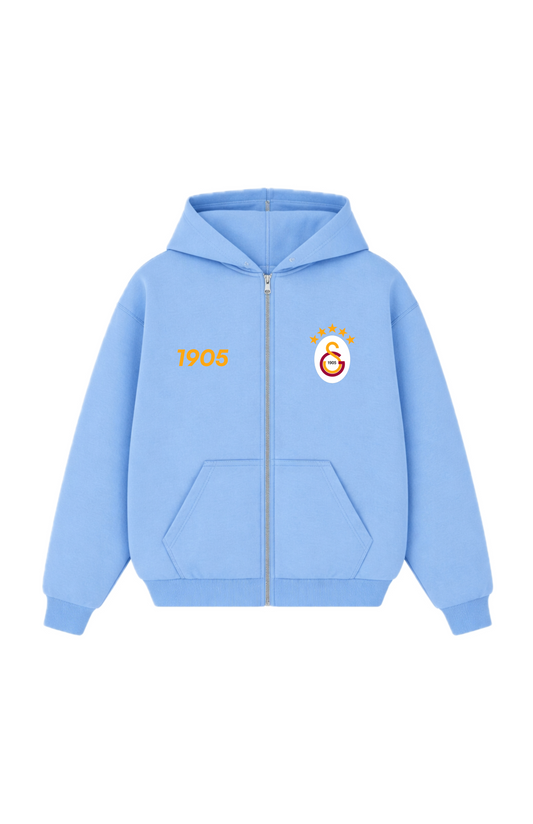 Aslan Oversized Zipper Baby Blue
