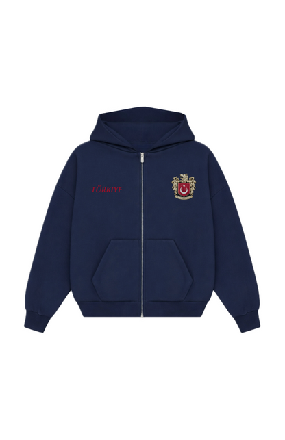 Türkiye Oversized Zipper Navy blue