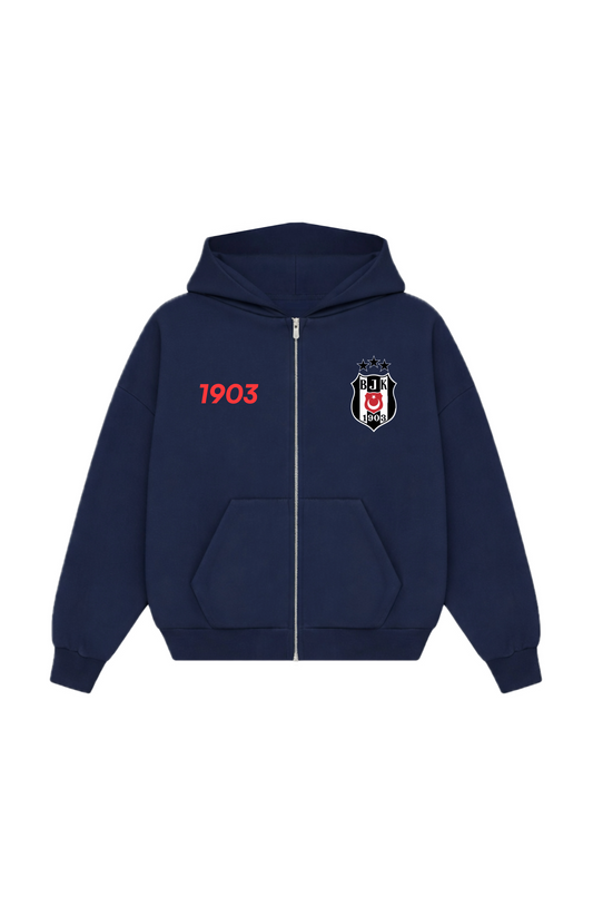 Kartal Oversized Zipper Navy Blue