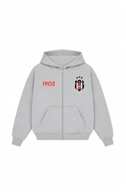 Kartal Oversized Zipper Stone Grey