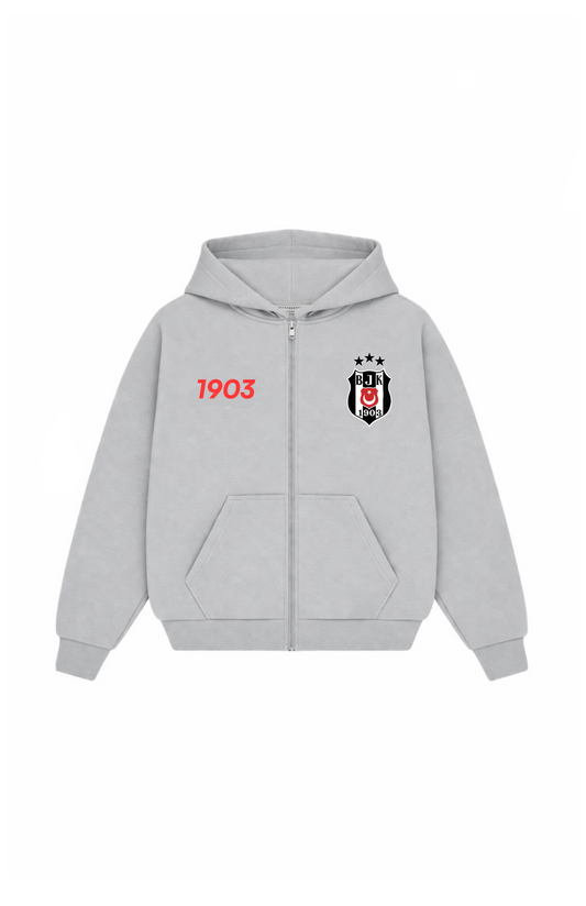 Kartal Oversized Zipper Stone Grey
