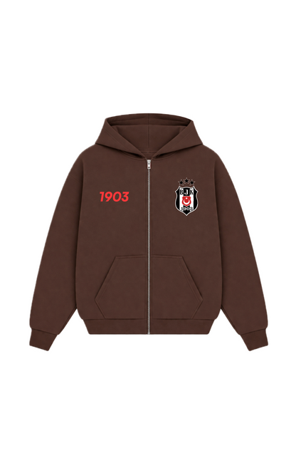 Kartal Oversized Zipper MOcha Brown