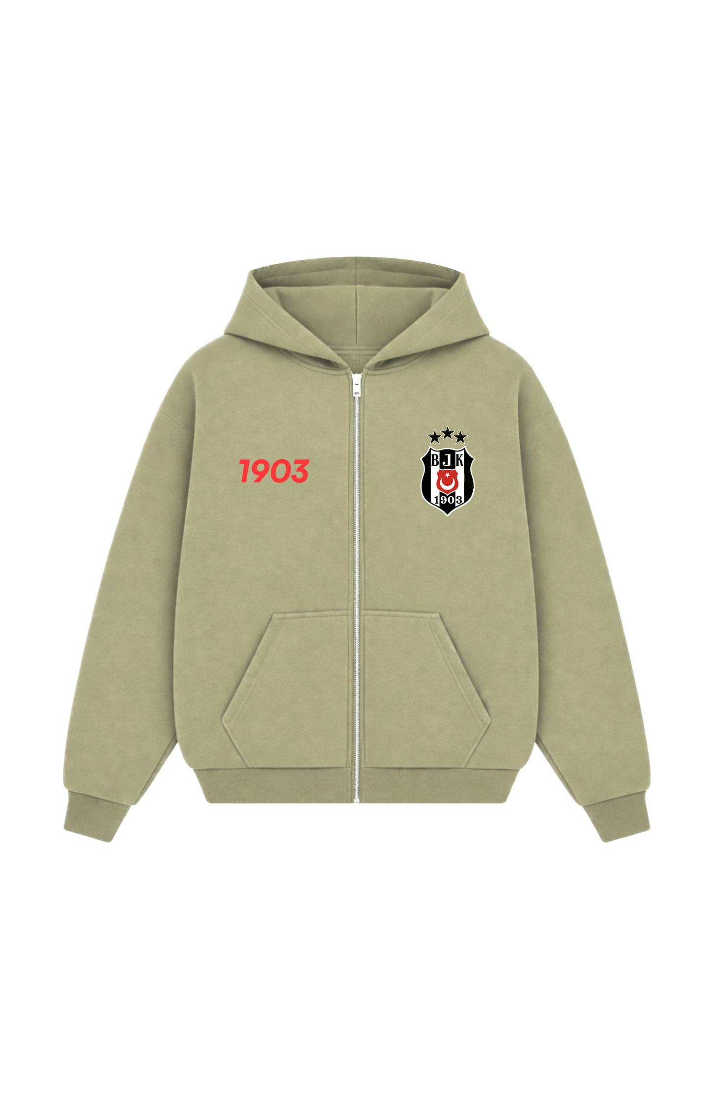 Kartal Oversized Zipper Olive