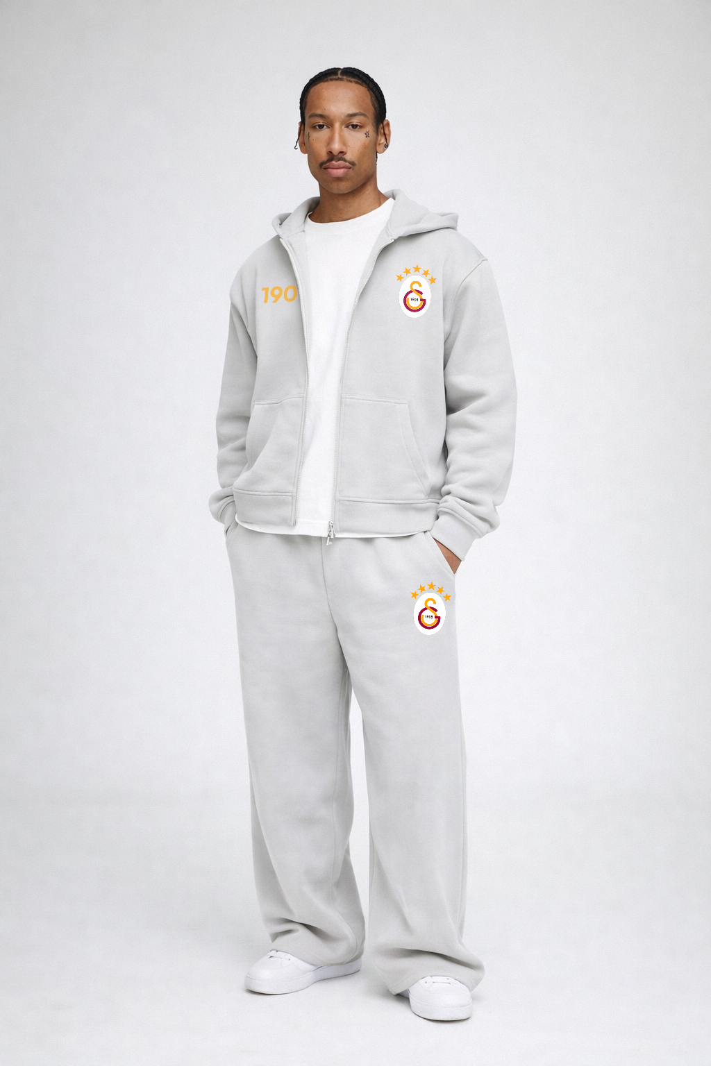 Aslan Oversized Zipper Stone Grey