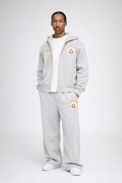 Aslan Oversized Zipper Stone Grey