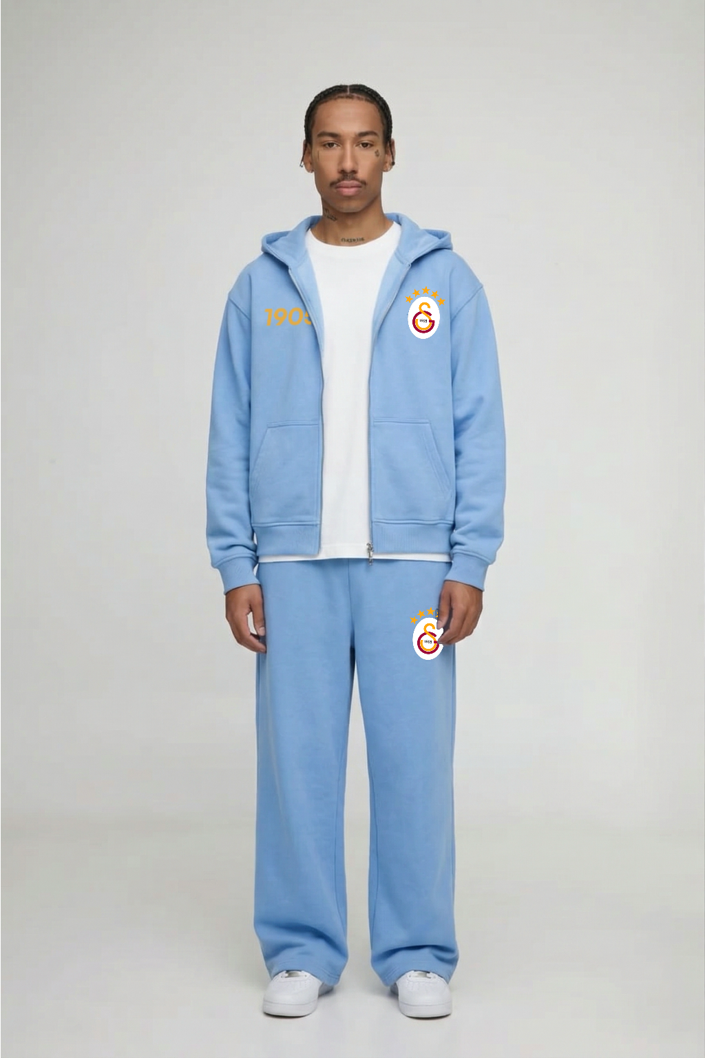 Aslan Oversized Zipper Baby Blue