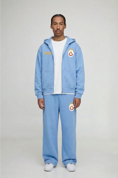 Aslan Oversized Zipper Baby Blue