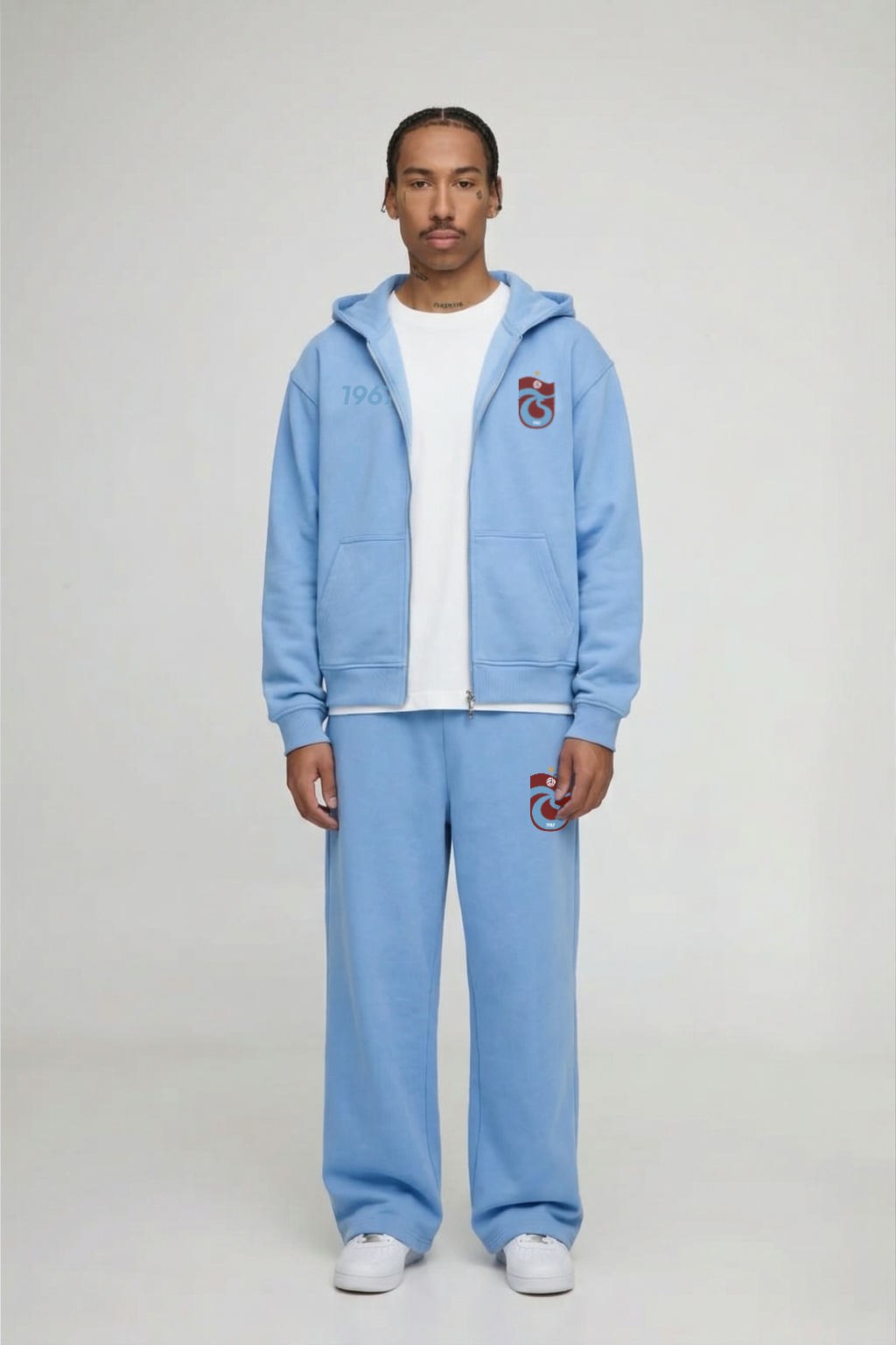 FIRTINA Oversized Zipper Baby Blue