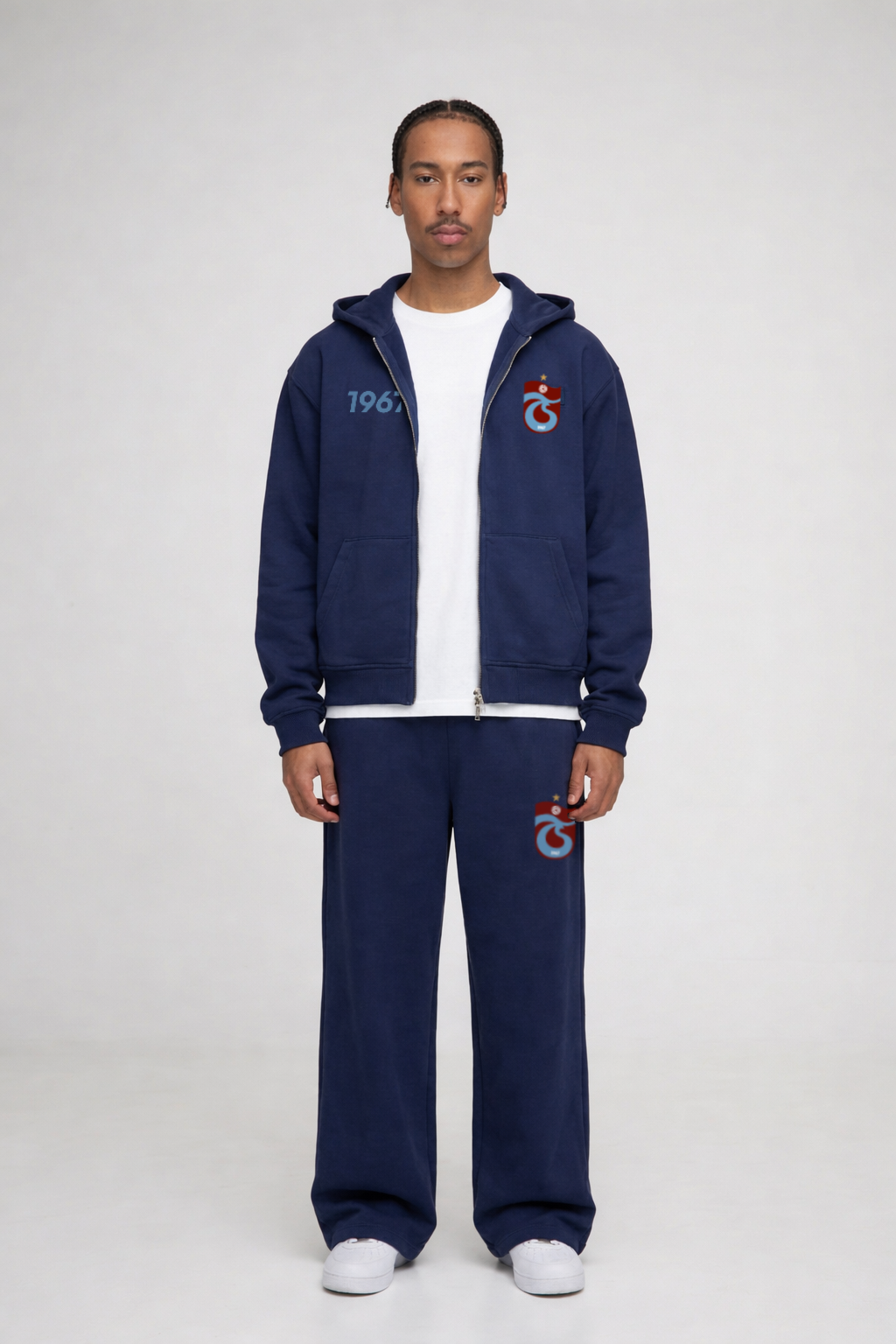 FIRTINA Oversized Zipper Navy Blue
