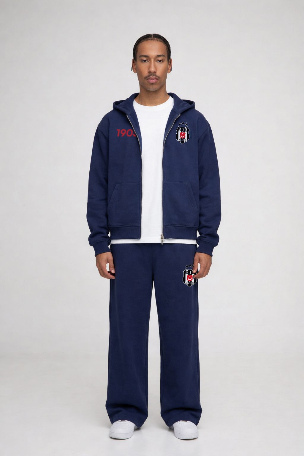 Kartal Oversized Zipper Navy Blue