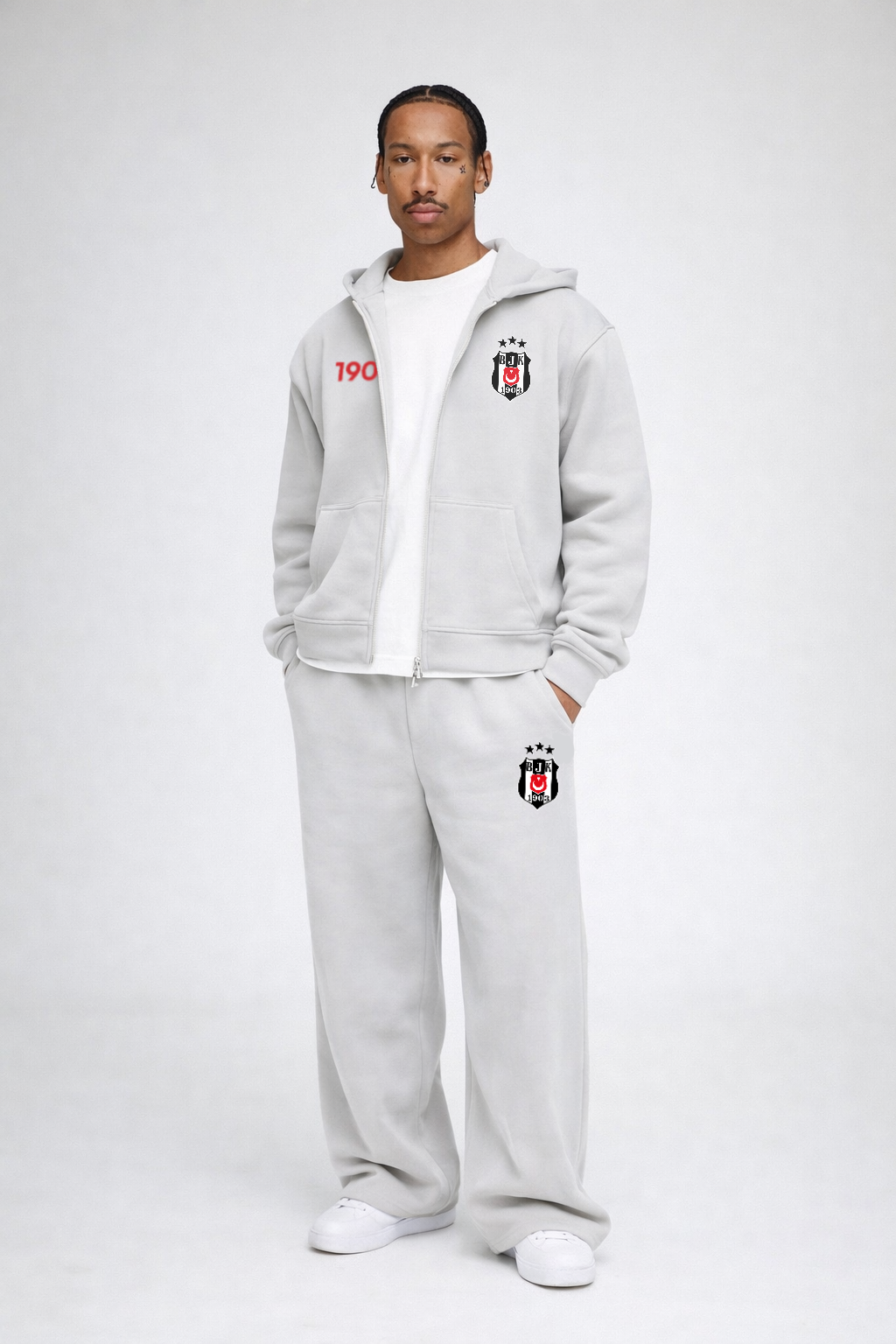 Kartal Oversized Zipper Stone Grey