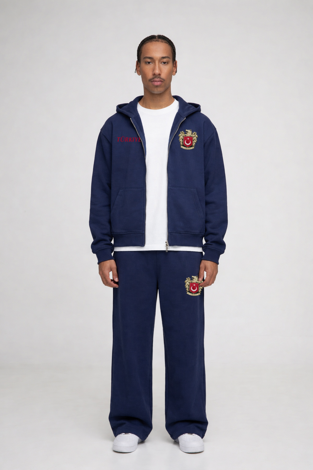 Türkiye Oversized Zipper Navy blue